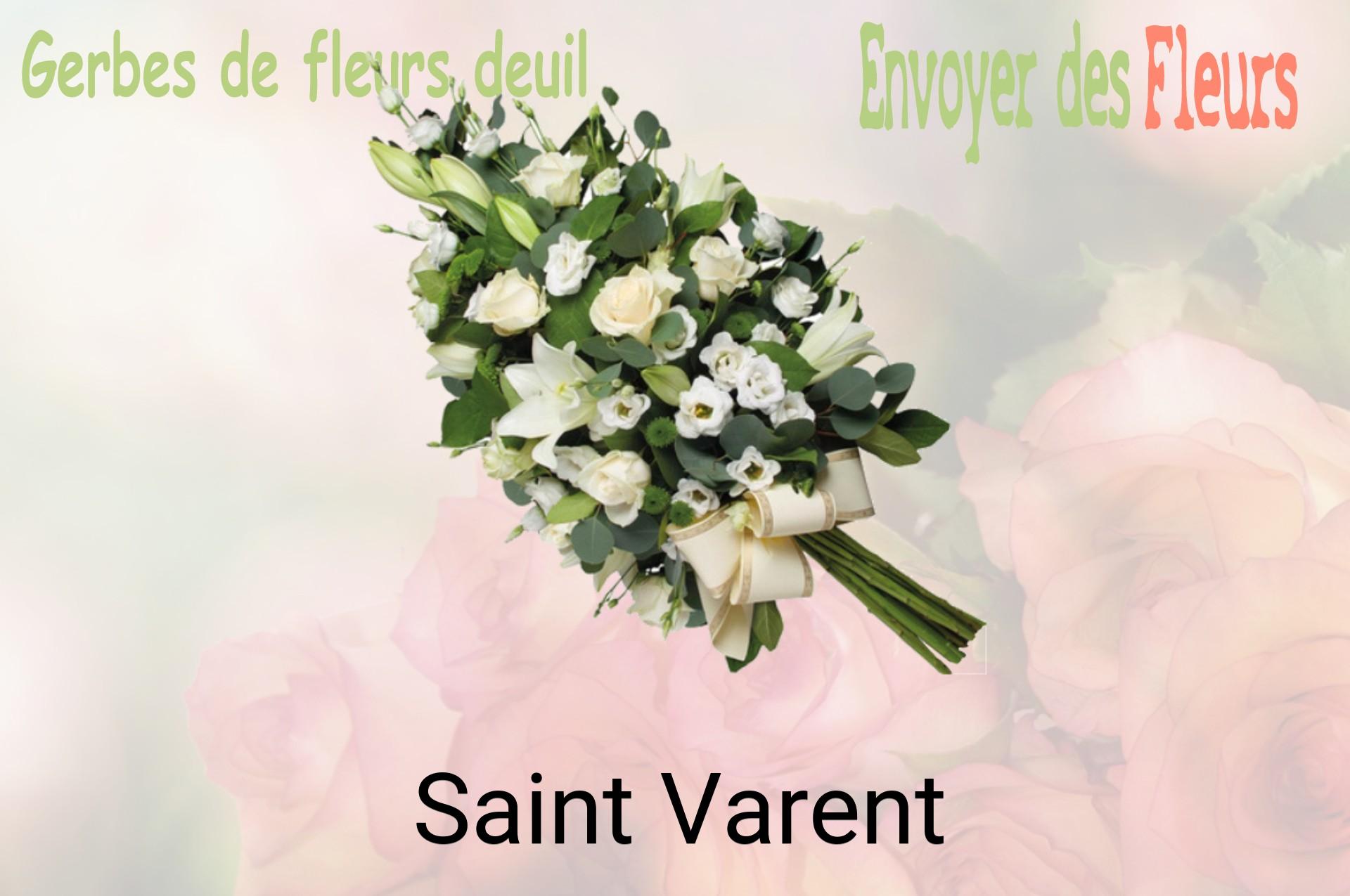 Gerbe de fleurs de deuil livrée à Saint-Varent